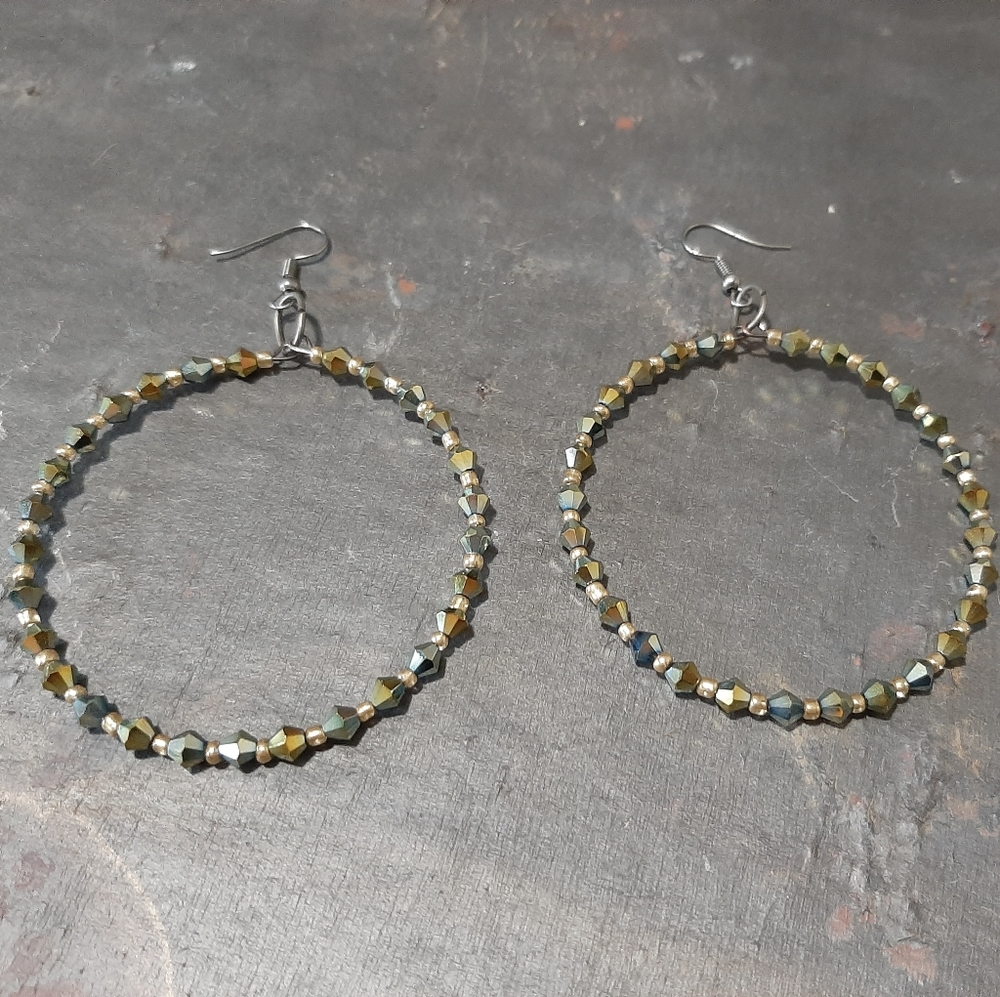 Large hoop earrings